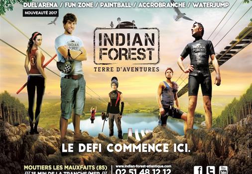 Indian Forest, adventure park near Camping Les Tulipes, campsite 2 star seaside, camping with pool and jacuzzi at the Faute sur Mer near the Tranche sur Mer and Sables d'Olonne in Vendée